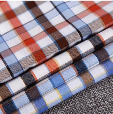 【厂家直销】竹纤维服装面料 活性竹纤维衬衫布 格子布衬衫面料